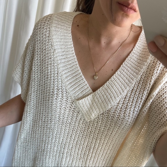 LAST M/L • KNIT SWEATER TOP — In Cream - Picture 3 of 9